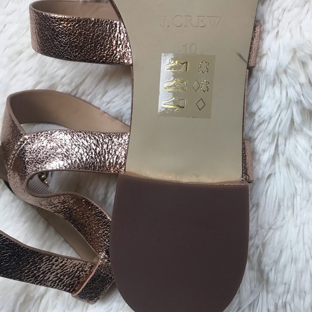 NWOB J. Crew Rose Gold Gladiator Sandals - Picture 6 of 8
